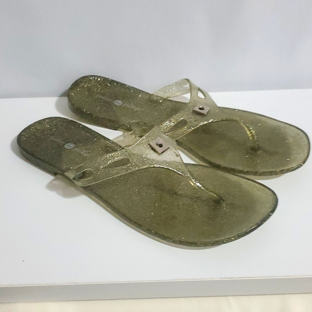 Lindsay Phillips Shimmery Glittery Gel Switchflops Size 8